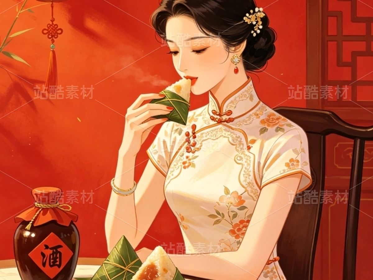 司芷钰·端午雅集 | 国风旗袍美人商业插画素材库(主预览-13090437) - 未分类 - 站酷设计师司芷钰IP主理人原创素材 - 站酷ZCOOL