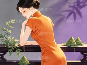 司芷钰·端午雅集 | 国风旗袍美人商业插画素材库(导航-13090444) - 未分类 - 站酷设计师司芷钰IP主理人原创素材 - 站酷ZCOOL