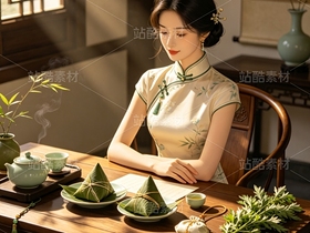 司芷钰·端午雅集 | 国风旗袍美人商业插画素材库(导航-13090433) - 未分类 - 站酷设计师司芷钰IP主理人原创素材 - 站酷ZCOOL