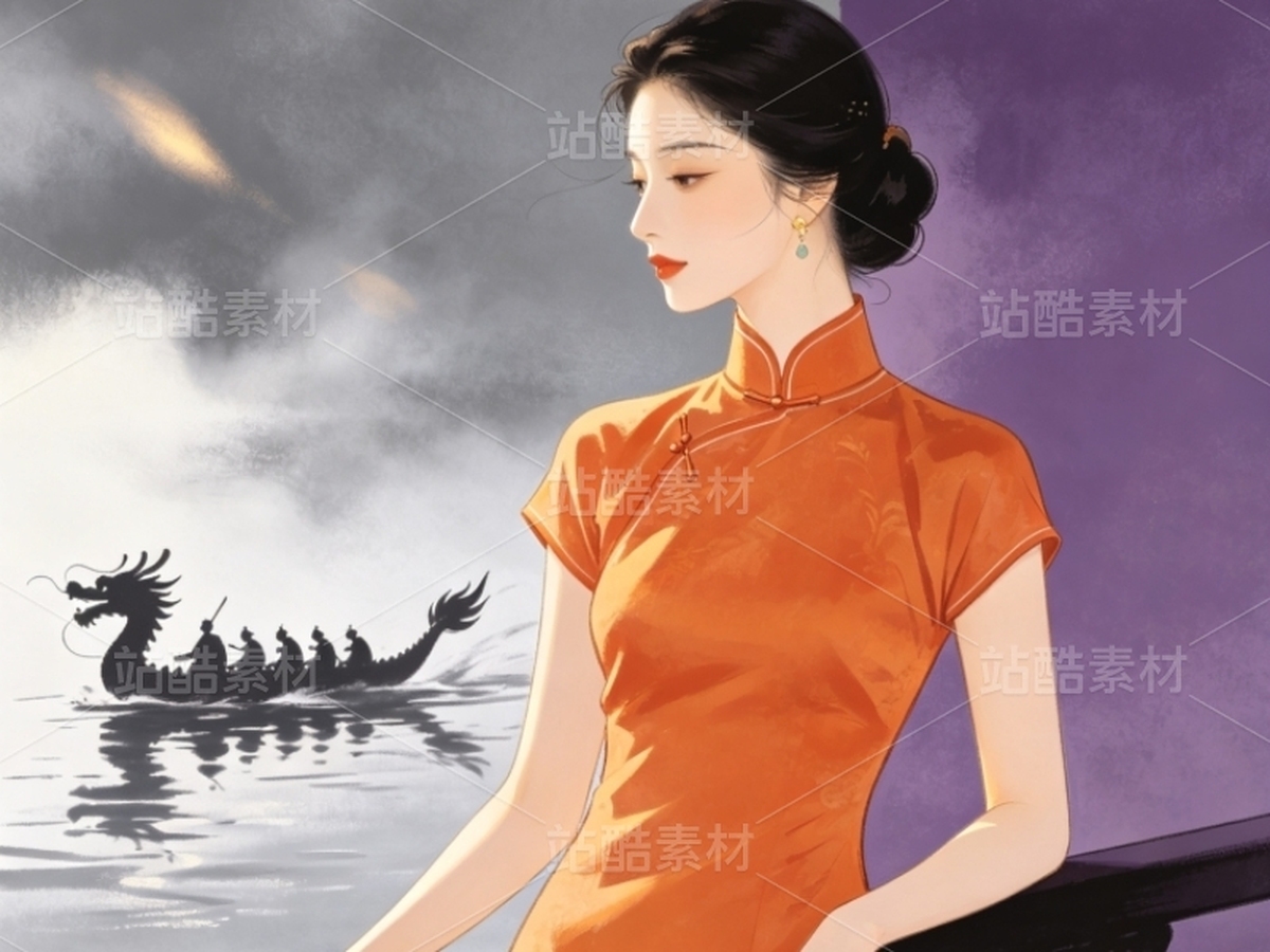 司芷钰·端午雅集 | 国风旗袍美人商业插画素材库(主预览-13090445) - 未分类 - 站酷设计师司芷钰IP主理人原创素材 - 站酷ZCOOL