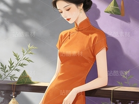 司芷钰·端午雅集 | 国风旗袍美人商业插画素材库（导航-13090458） - 未分类 - 站酷设计师司芷钰IP主理人原创素材 - 站酷ZCOOL