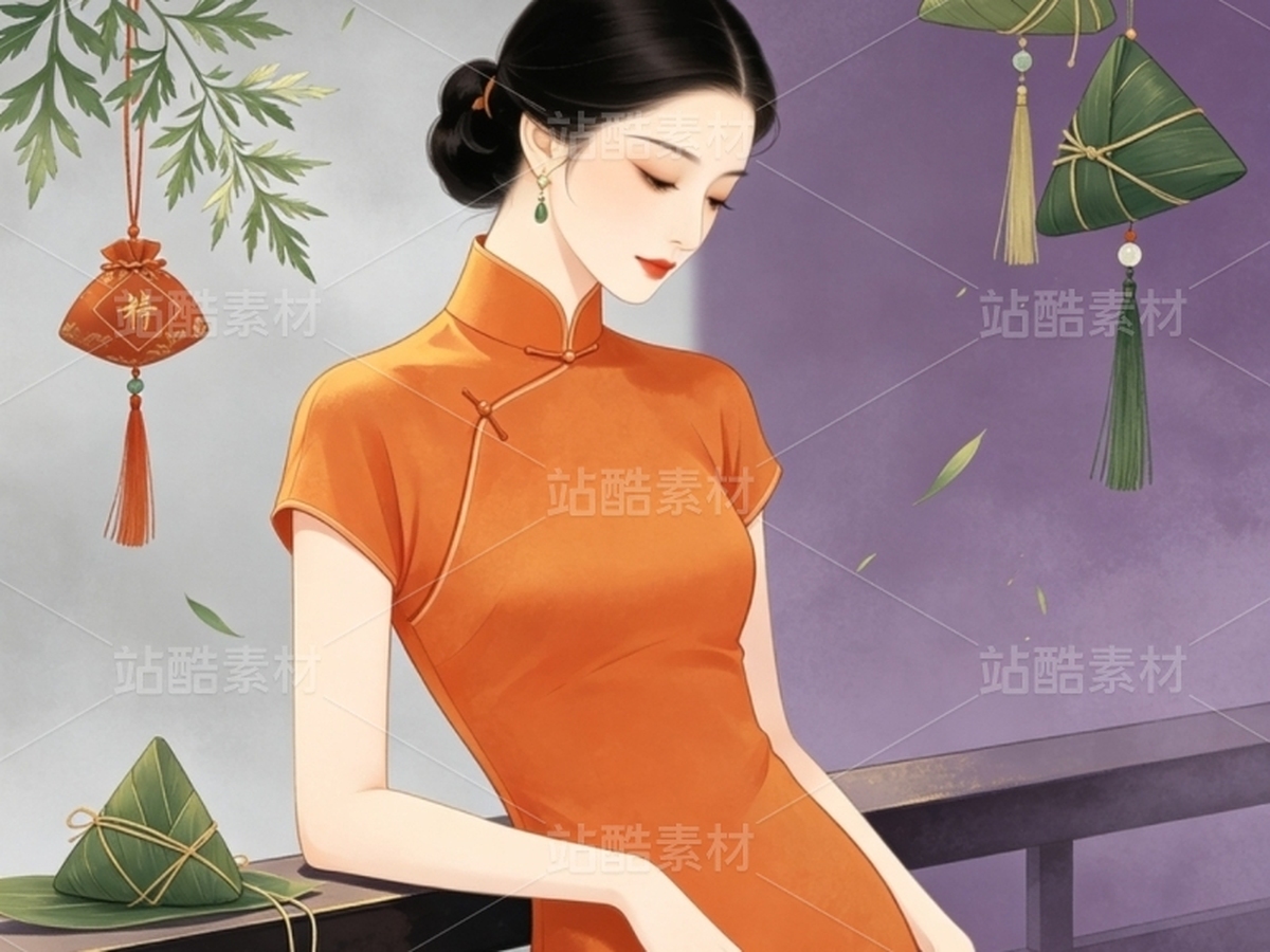 司芷钰·端午雅集 | 国风旗袍美人商业插画素材库（主预览-13090465） - 未分类 - 站酷设计师司芷钰IP主理人原创素材 - 站酷ZCOOL