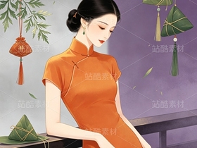 司芷钰·端午雅集 | 国风旗袍美人商业插画素材库（导航-13090465） - 未分类 - 站酷设计师司芷钰IP主理人原创素材 - 站酷ZCOOL