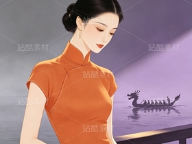 司芷钰·端午雅集 | 国风旗袍美人商业插画素材库（导航-13090462） - 未分类 - 站酷设计师司芷钰IP主理人原创素材 - 站酷ZCOOL
