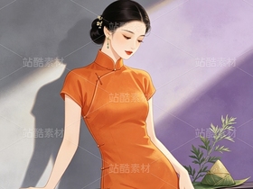 司芷钰·端午雅集 | 国风旗袍美人商业插画素材库（导航-13090468） - 未分类 - 站酷设计师司芷钰IP主理人原创素材 - 站酷ZCOOL