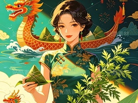 司芷钰·端午雅集 | 国风旗袍美人商业插画素材库（导航-13090473） - 未分类 - 站酷设计师司芷钰IP主理人原创素材 - 站酷ZCOOL