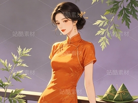 司芷钰·端午雅集 | 国风旗袍美人商业插画素材库（导航-13090469） - 未分类 - 站酷设计师司芷钰IP主理人原创素材 - 站酷ZCOOL