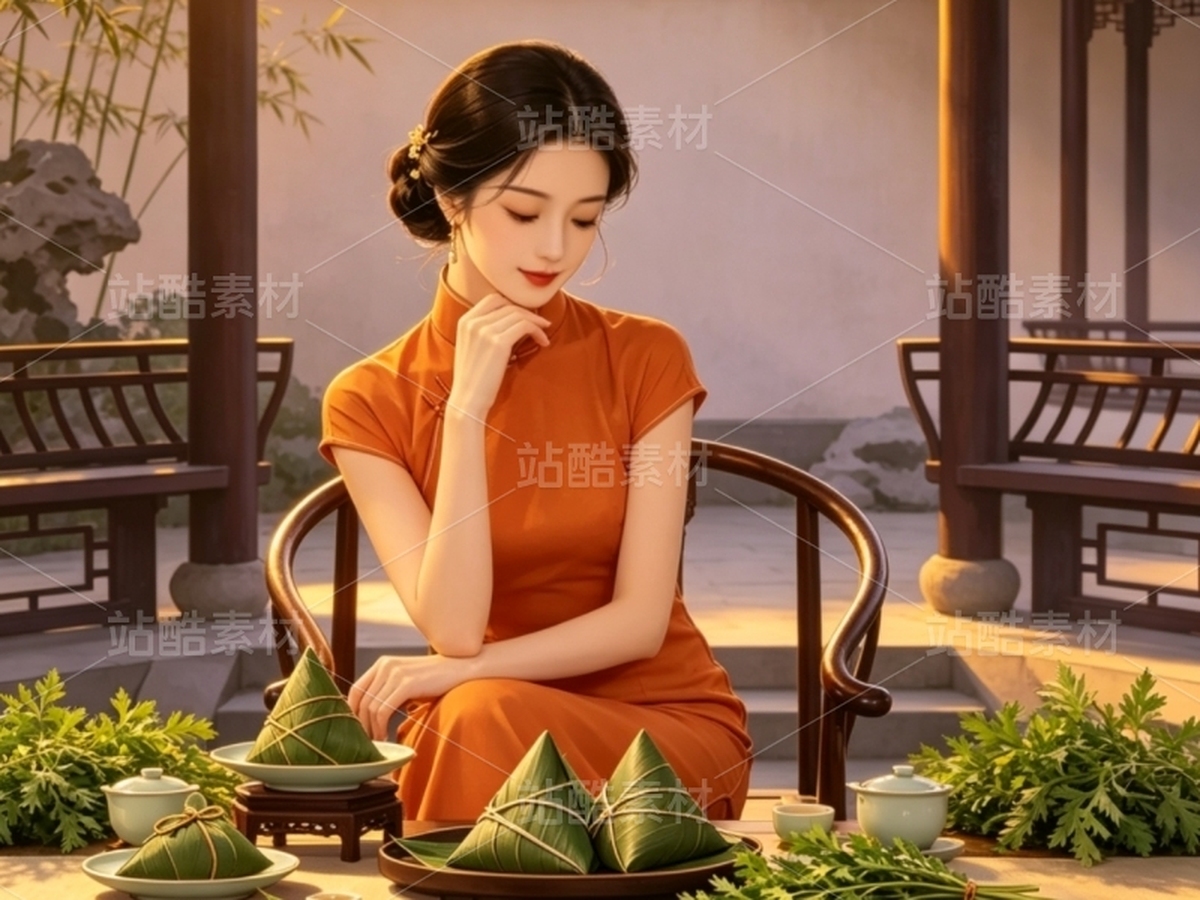司芷钰·端午雅集 | 国风旗袍美人商业插画素材库（主预览-13090470） - 未分类 - 站酷设计师司芷钰IP主理人原创素材 - 站酷ZCOOL
