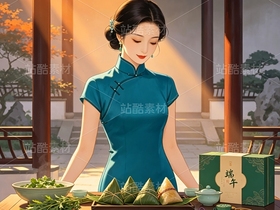 司芷钰·端午雅集 | 国风旗袍美人商业插画素材库(导航-13090476) - 未分类 - 站酷设计师司芷钰IP主理人原创素材 - 站酷ZCOOL