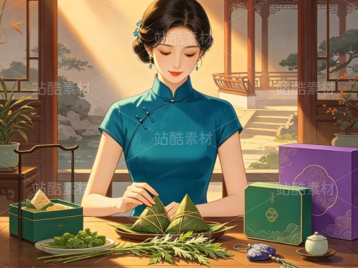 司芷钰·端午雅集 | 国风旗袍美人商业插画素材库(主预览-13090478) - 未分类 - 站酷设计师司芷钰IP主理人原创素材 - 站酷ZCOOL