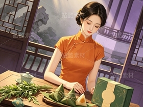 司芷钰·端午雅集 | 国风旗袍美人商业插画素材库(导航-13090482) - 未分类 - 站酷设计师司芷钰IP主理人原创素材 - 站酷ZCOOL