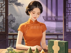 司芷钰·端午雅集 | 国风旗袍美人商业插画素材库(导航-13090479) - 未分类 - 站酷设计师司芷钰IP主理人原创素材 - 站酷ZCOOL