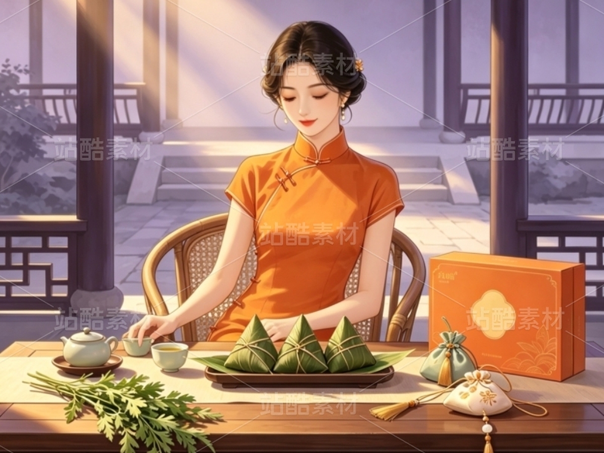司芷钰·端午雅集 | 国风旗袍美人商业插画素材库(主预览-13090483) - 未分类 - 站酷设计师司芷钰IP主理人原创素材 - 站酷ZCOOL