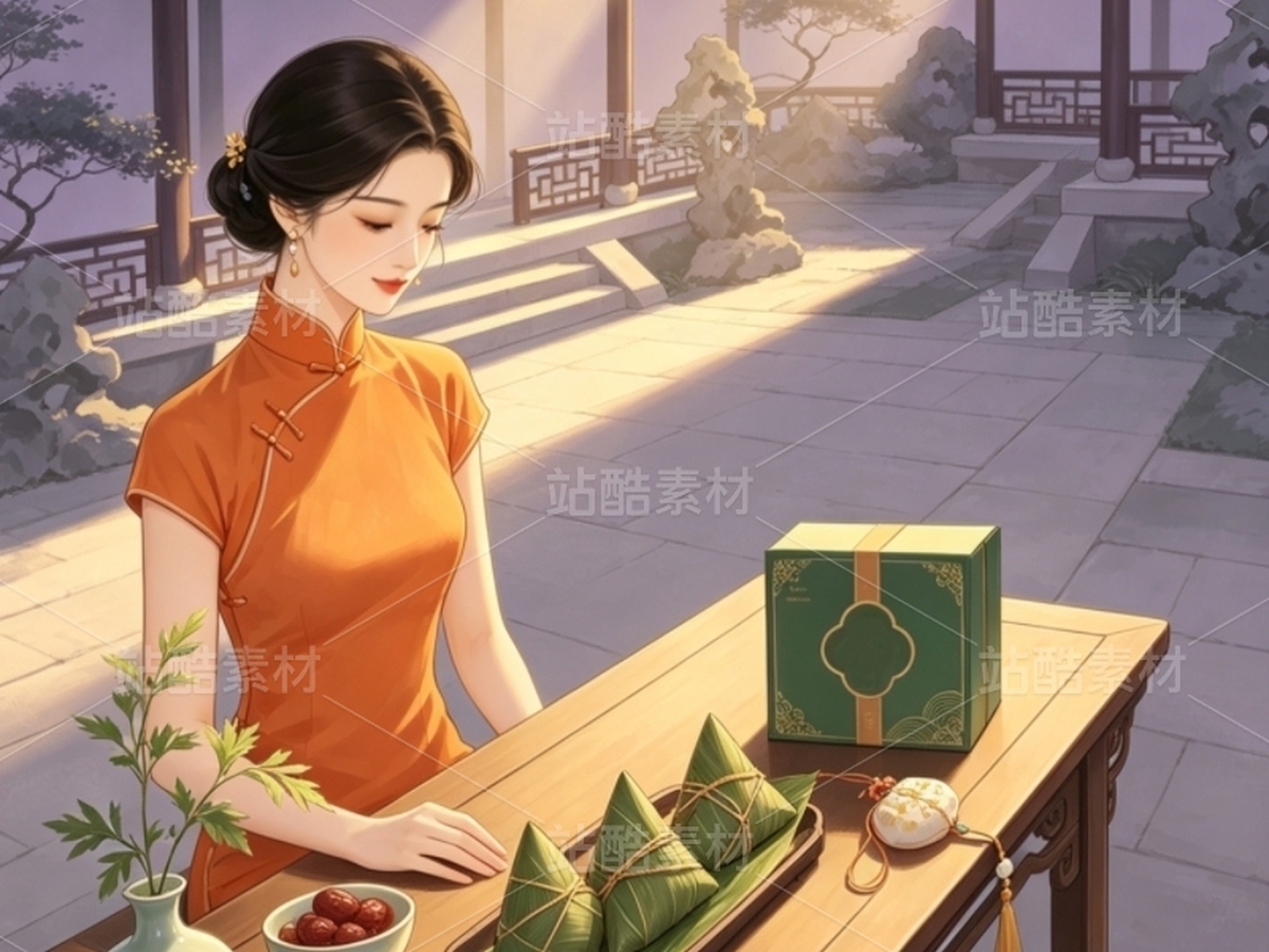 司芷钰·端午雅集 | 国风旗袍美人商业插画素材库(主预览-13090484) - 未分类 - 站酷设计师司芷钰IP主理人原创素材 - 站酷ZCOOL