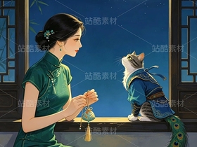 司芷钰·端午雅集 | 国风旗袍美人商业插画系列素材(导航-13090753) - 未分类 - 站酷设计师司芷钰IP主理人原创素材 - 站酷ZCOOL