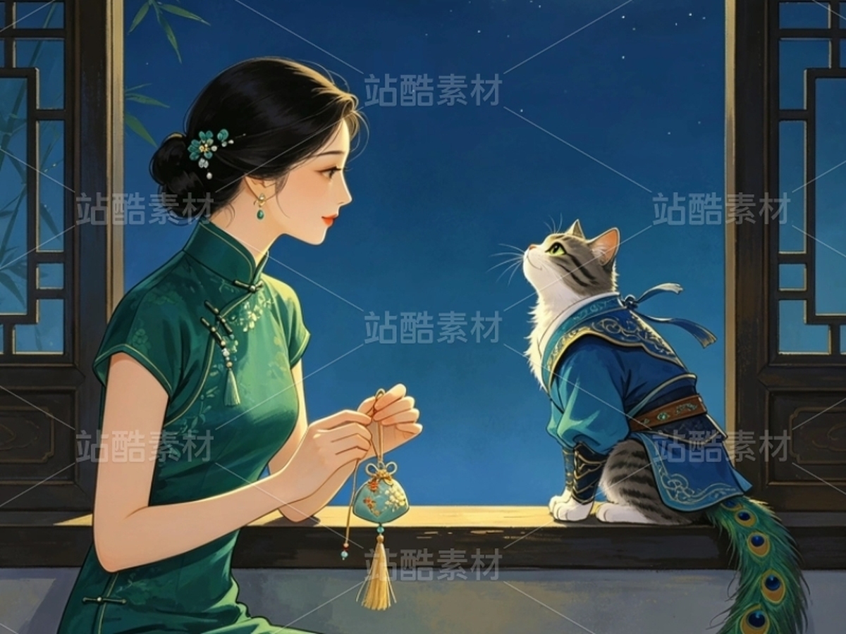司芷钰·端午雅集 | 国风旗袍美人商业插画系列素材(主预览-13090753) - 未分类 - 站酷设计师司芷钰IP主理人原创素材 - 站酷ZCOOL