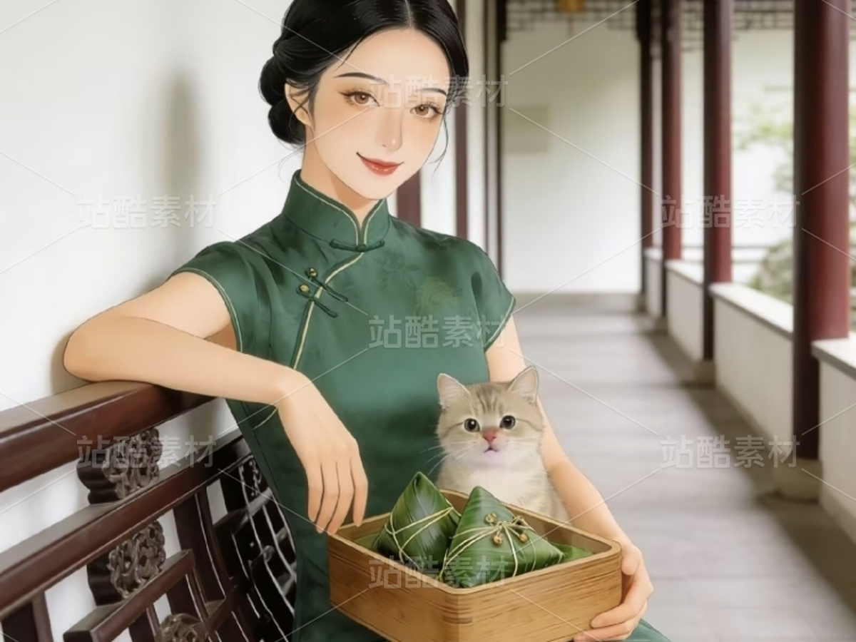 司芷钰·端午雅集 | 国风旗袍美人商业插画系列素材(主预览-13090771) - 未分类 - 站酷设计师司芷钰IP主理人原创素材 - 站酷ZCOOL