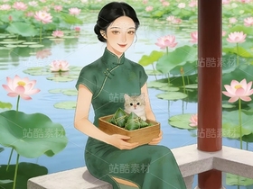 司芷钰·端午雅集 | 国风旗袍美人商业插画系列素材(导航-13090770) - 未分类 - 站酷设计师司芷钰IP主理人原创素材 - 站酷ZCOOL