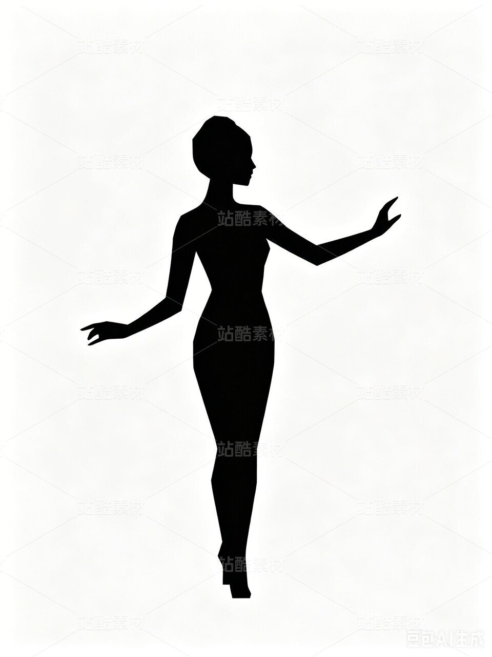 人体剪影艺术素材
