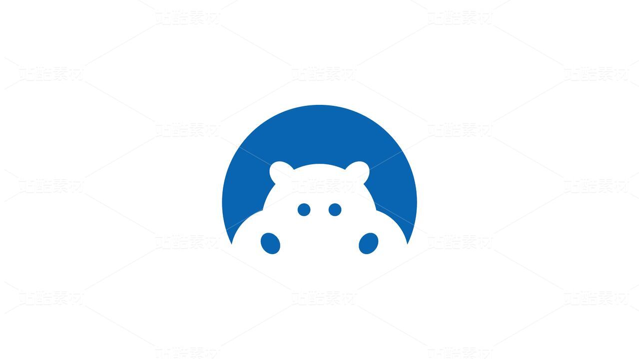 小河马正负形 / 镂空剪影 LOGO