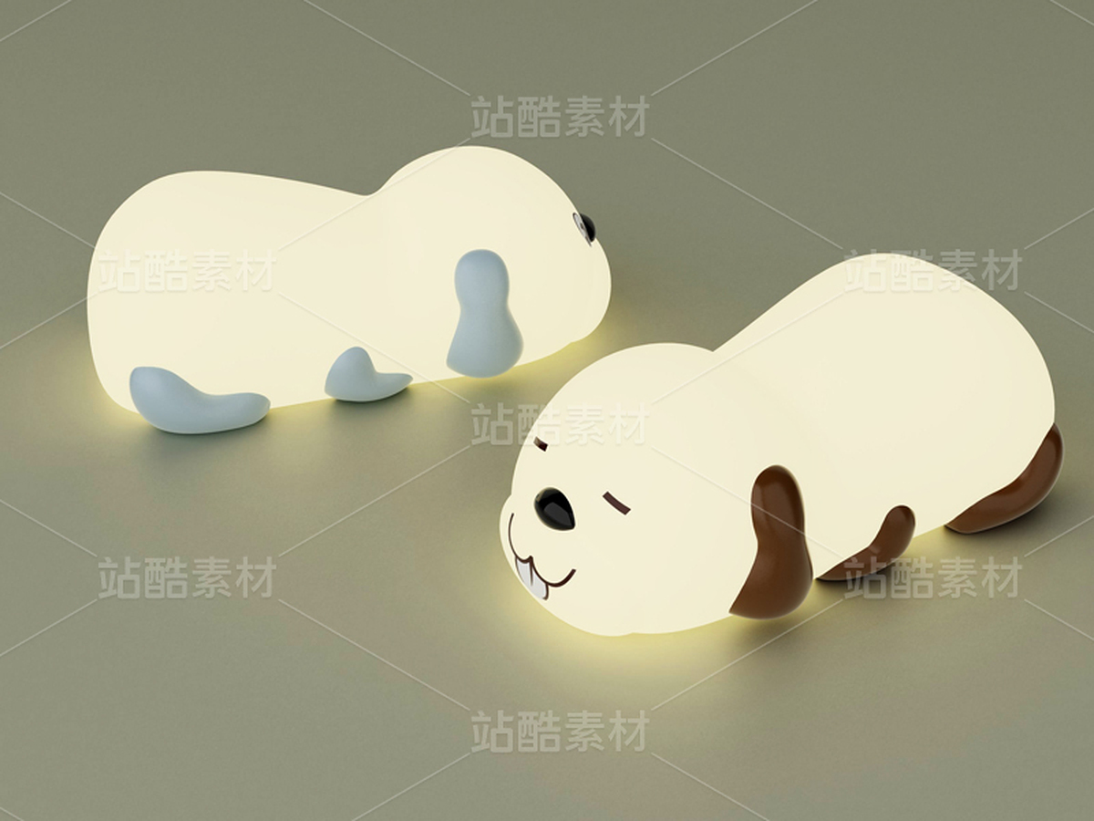 趴趴狗硅胶小夜灯 3D 模型 母婴电商产品渲染素材(主预览-13092923) - 未分类 - 站酷设计师IMUOO原创素材 - 站酷ZCOOL