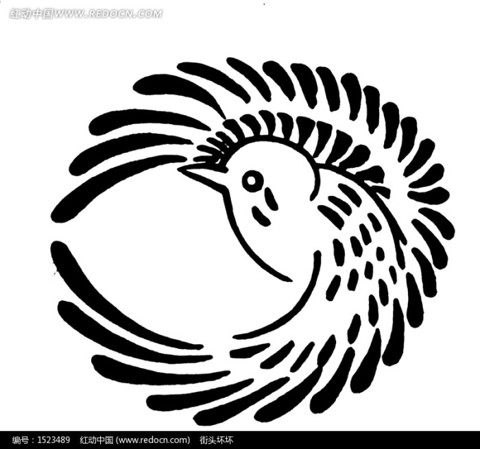 四年级美术鸟的纹样画图片