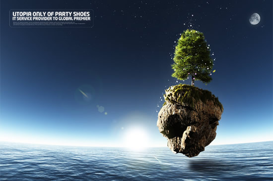 顽强生命创意设计psd分层模板