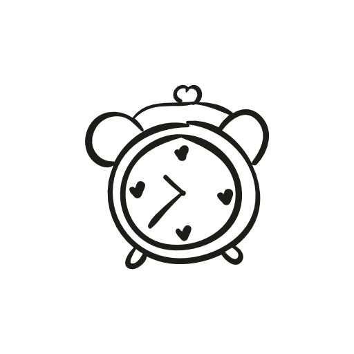 alarm clock with hearts