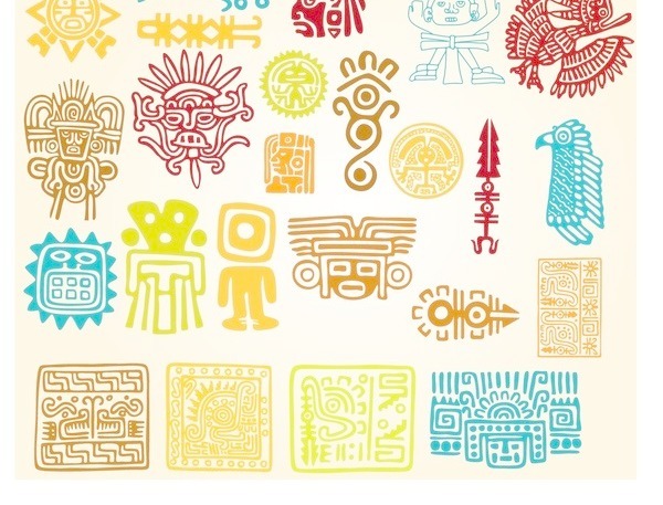玛雅装饰元素设计图案1