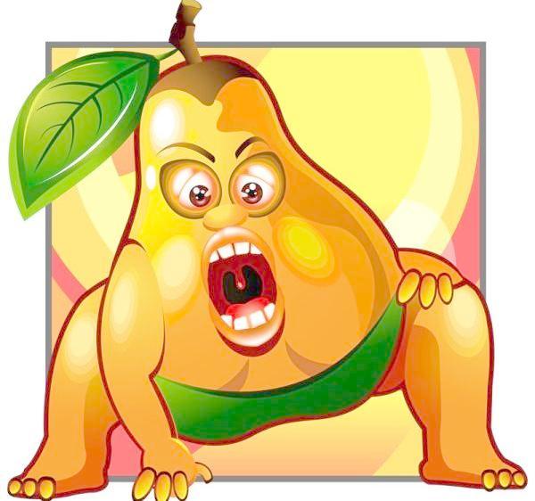 卡通水果武士图像03矢量素材