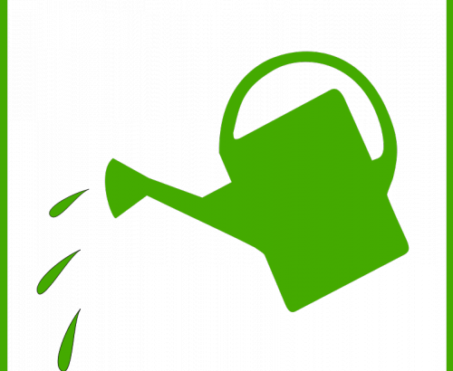 生态绿色浇水矢量图标